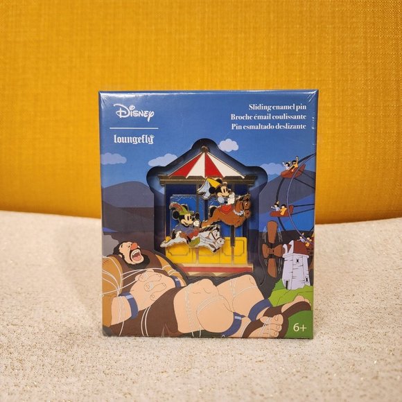 Loungefly Disney Mickey Minnie Brave Little Tailor Carousel Sliding 3" LE Pin - Picture 10 of 11